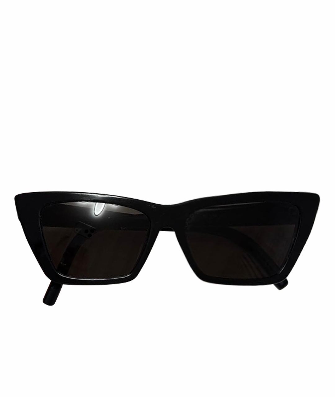 SAINT LAURENT Черные пластиковые солнцезащитные очки, фото 1