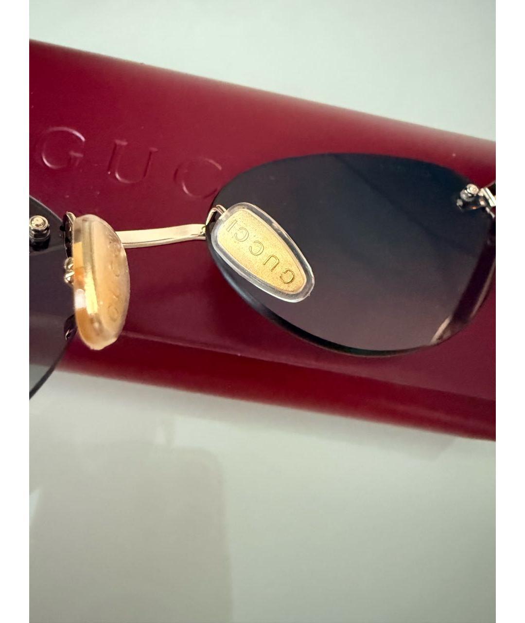 GUCCI Серые металлические солнцезащитные очки, фото 5