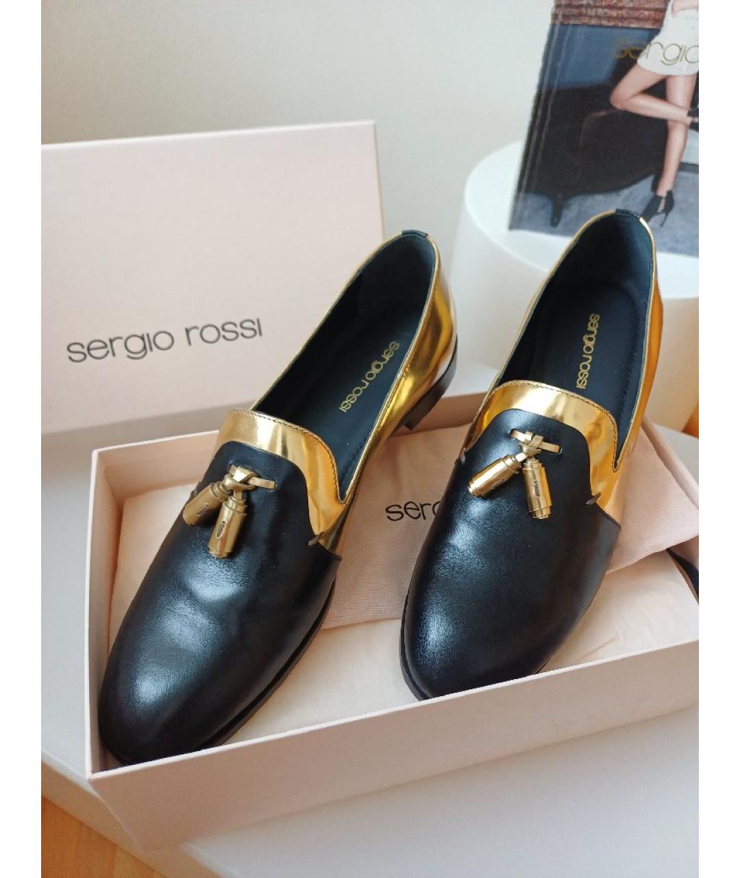 SERGIO ROSSI Мульти кожаные лоферы, фото 2