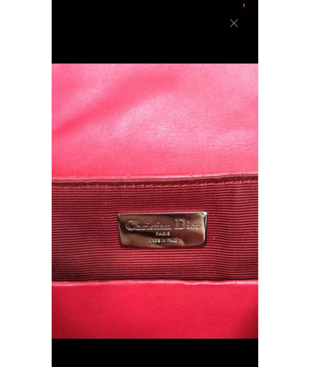 CHRISTIAN DIOR Красный кожаный рюкзак, фото 6