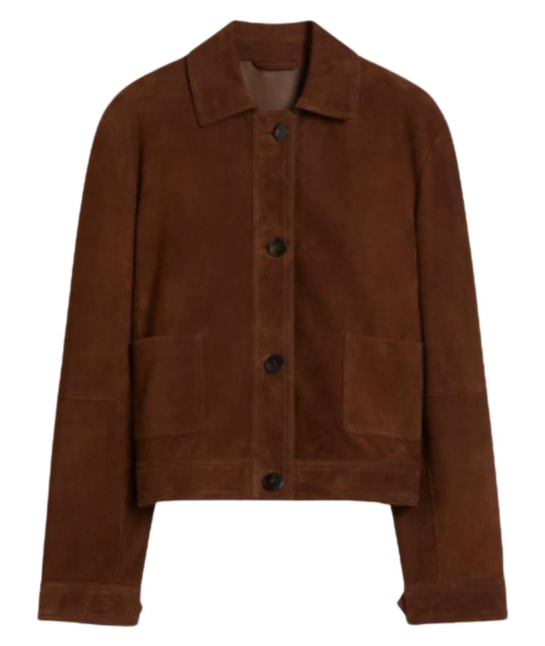MAX MARA STUDIO Коричневая замшевая куртка, фото 1