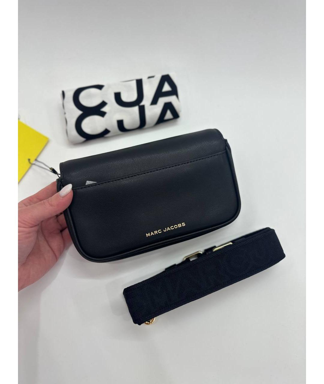 MARC JACOBS Черная кожаная сумка через плечо, фото 5