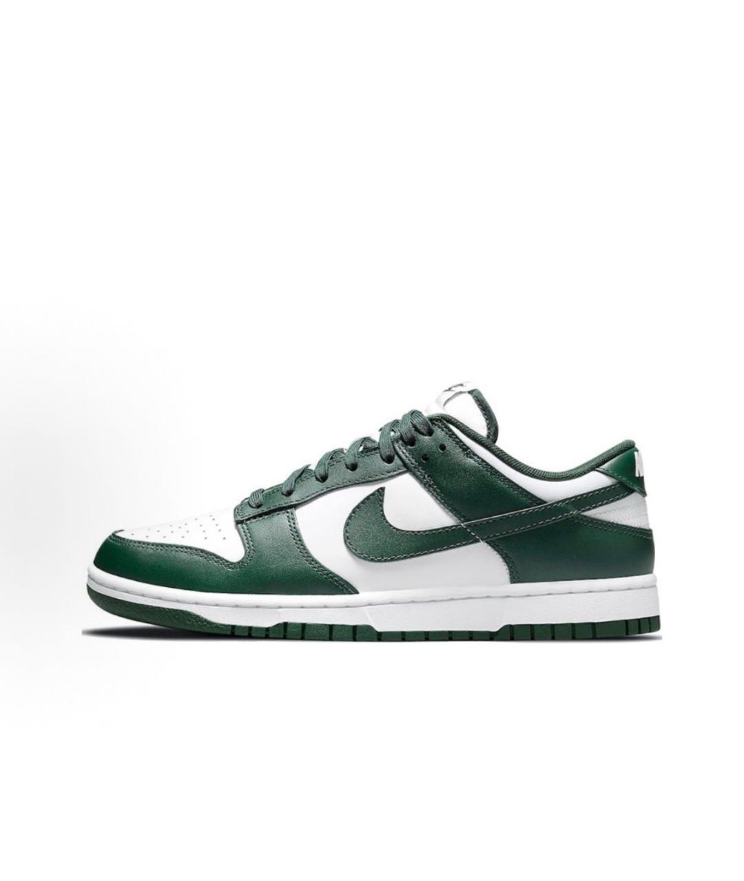 NIKE Зеленые кожаные кроссовки, фото 7