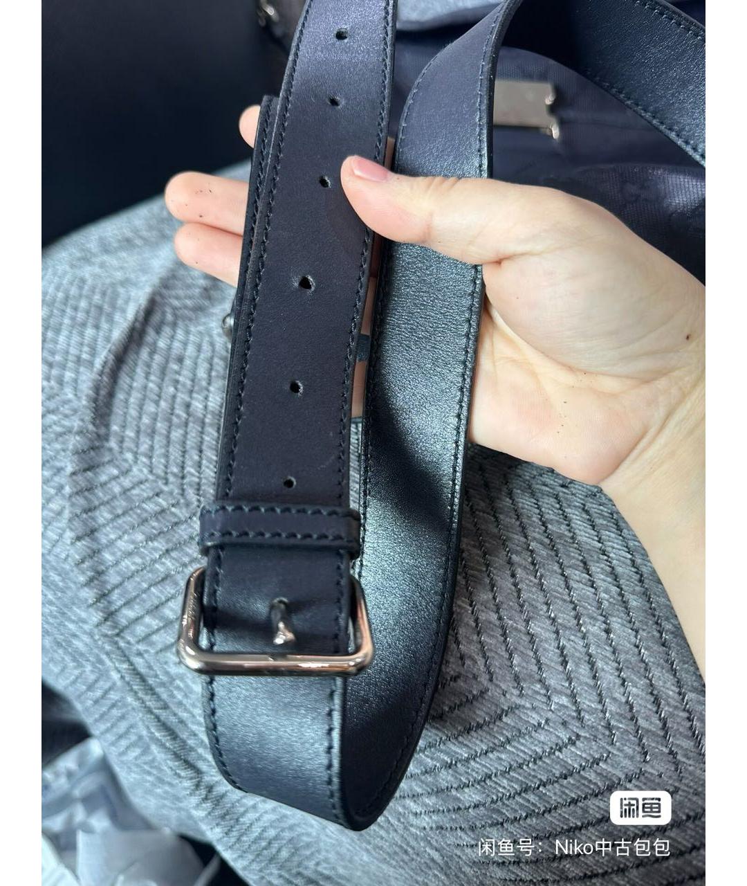 GUCCI Темно-синяя барсетка, фото 4