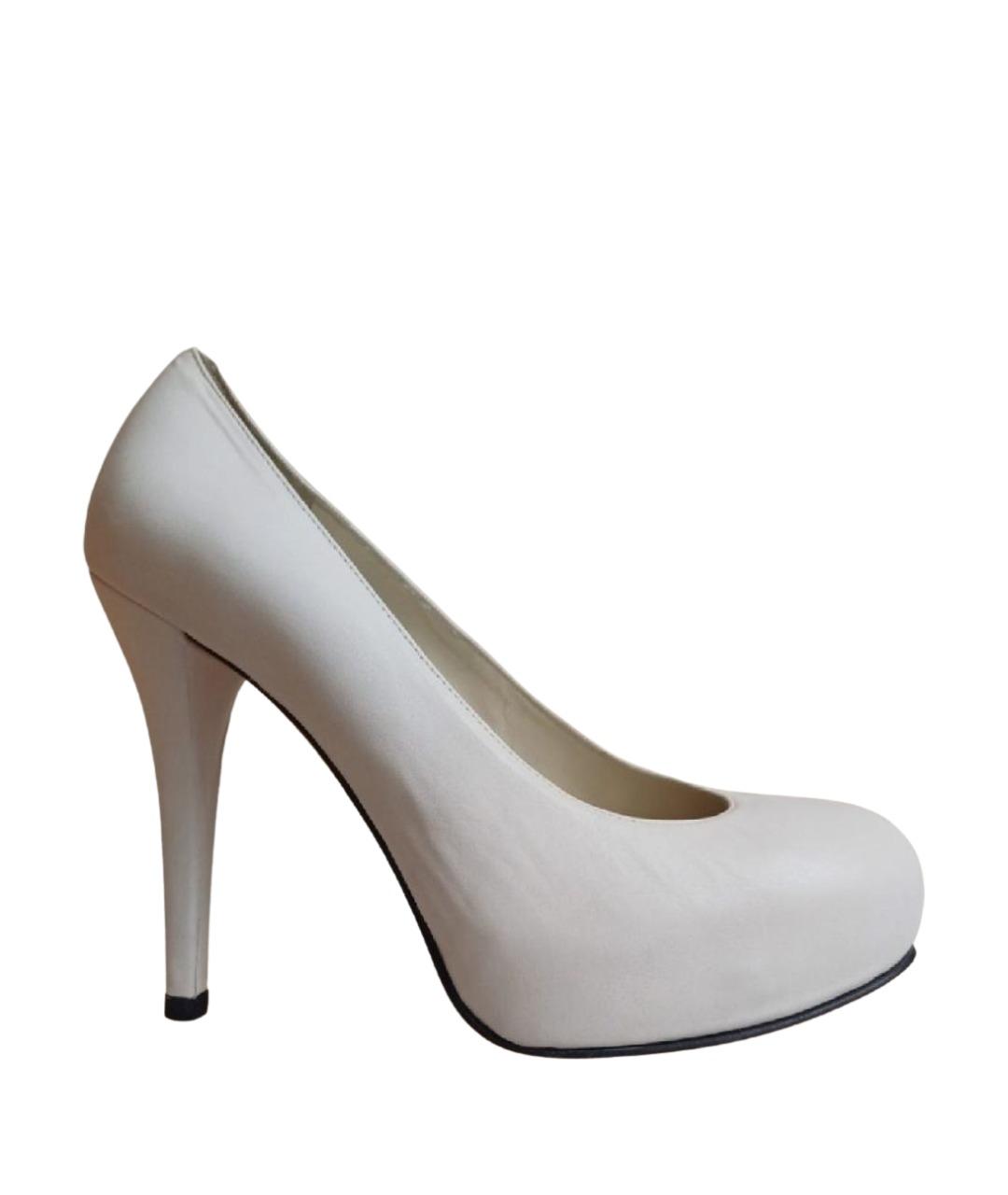 STUART WEITZMAN Белые кожаные туфли, фото 1