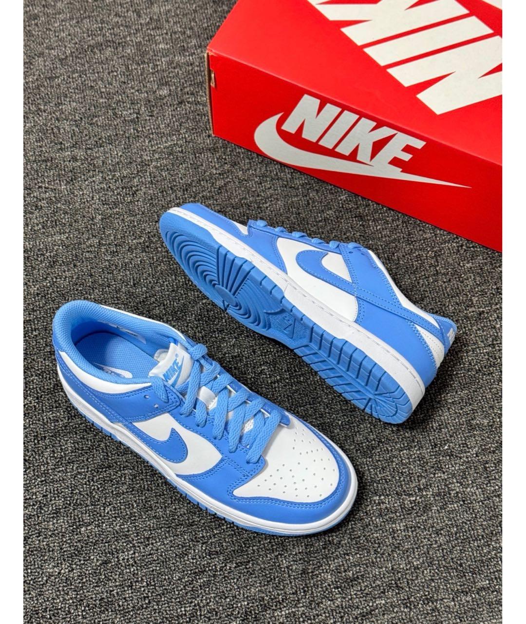 NIKE Голубые кожаные кроссовки, фото 4