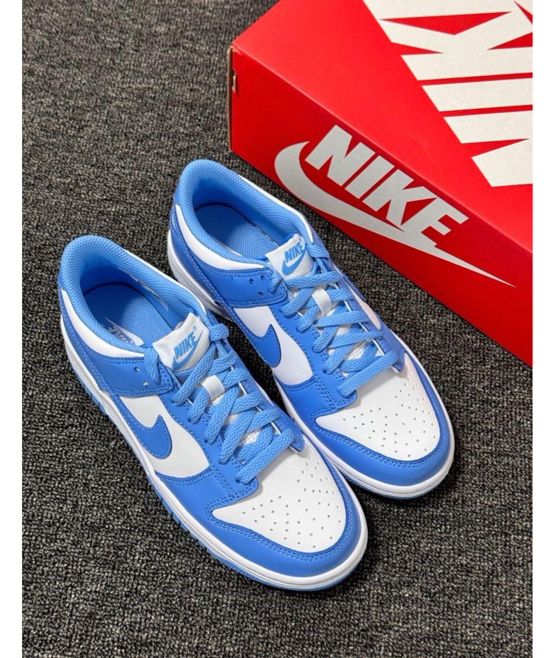 NIKE Голубые кожаные кроссовки, фото 3