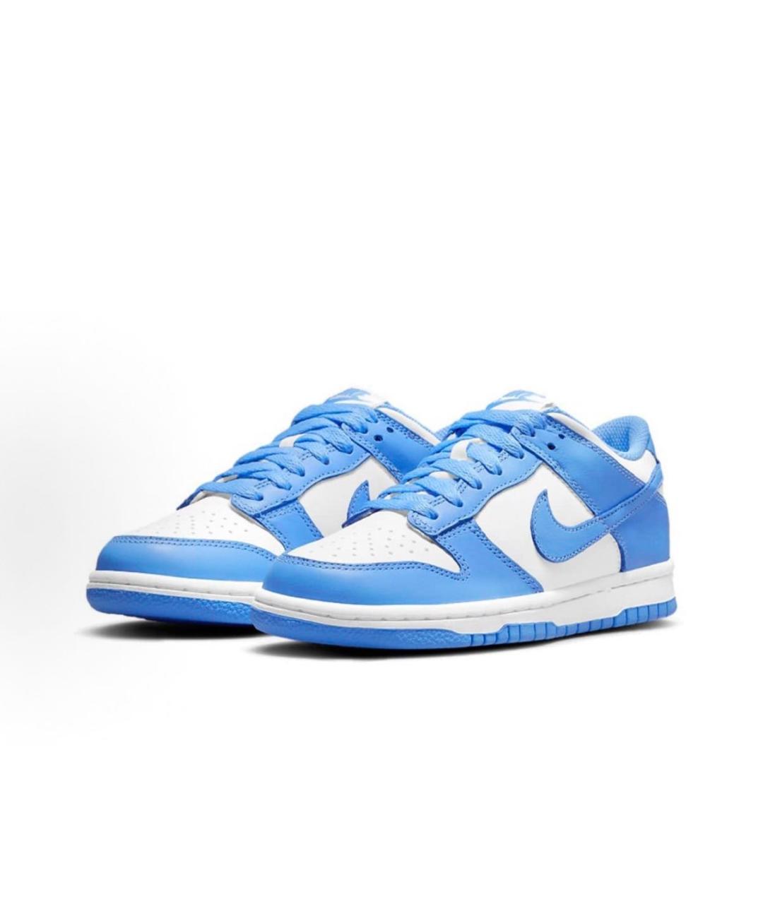 NIKE Голубые кожаные кроссовки, фото 2