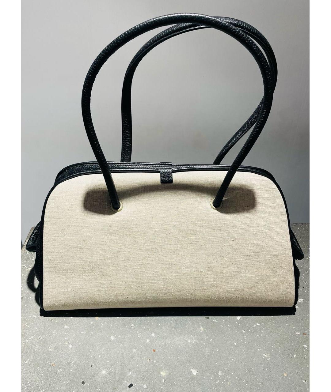 JACQUEMUS Бежевая тканевая сумка через плечо, фото 3