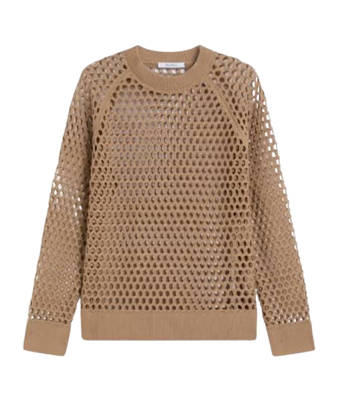 MAX MARA Бежевый хлопковый джемпер / свитер, фото 1