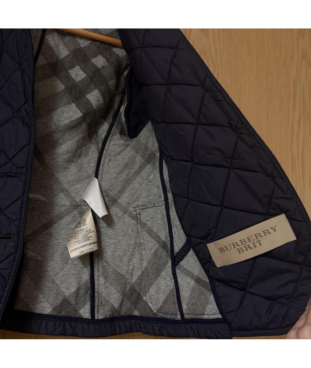 BURBERRY Темно-синяя куртка, фото 2
