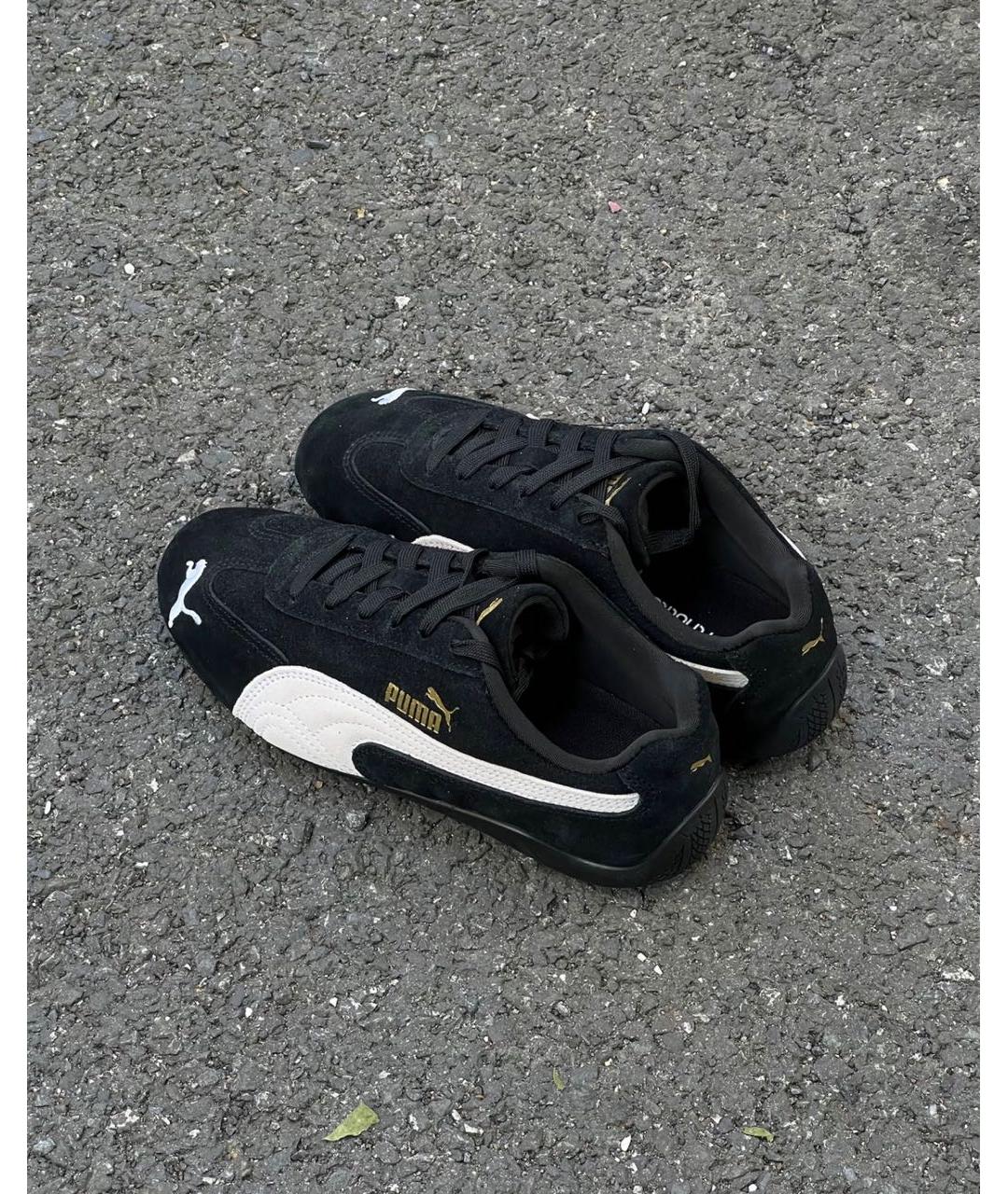 PUMA Черные замшевые кроссовки, фото 4
