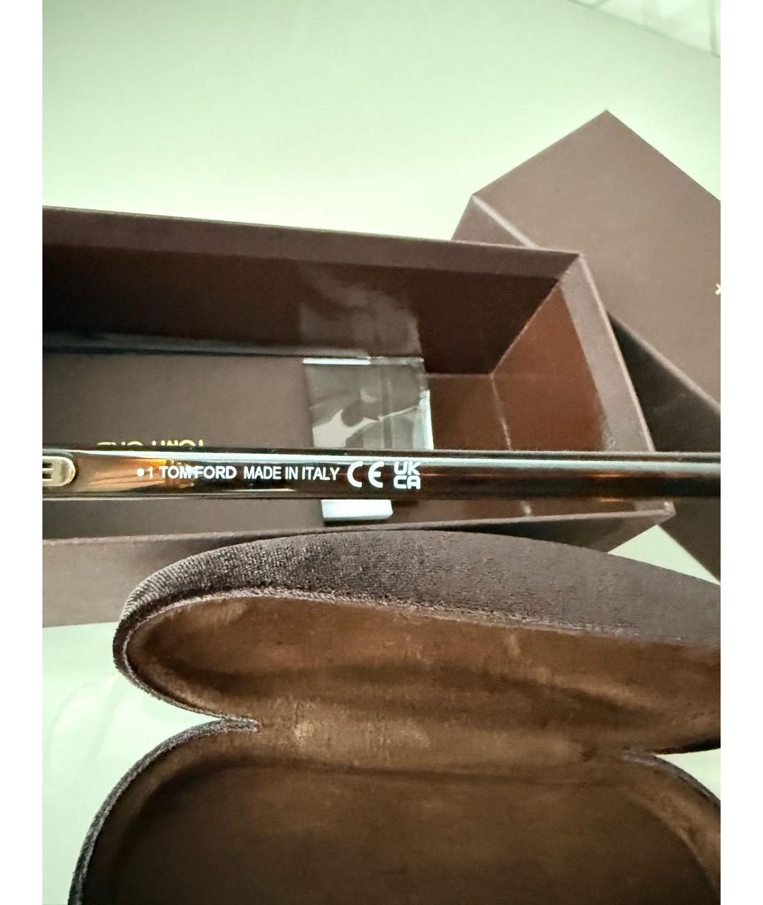 TOM FORD Коричневые пластиковые солнцезащитные очки, фото 4