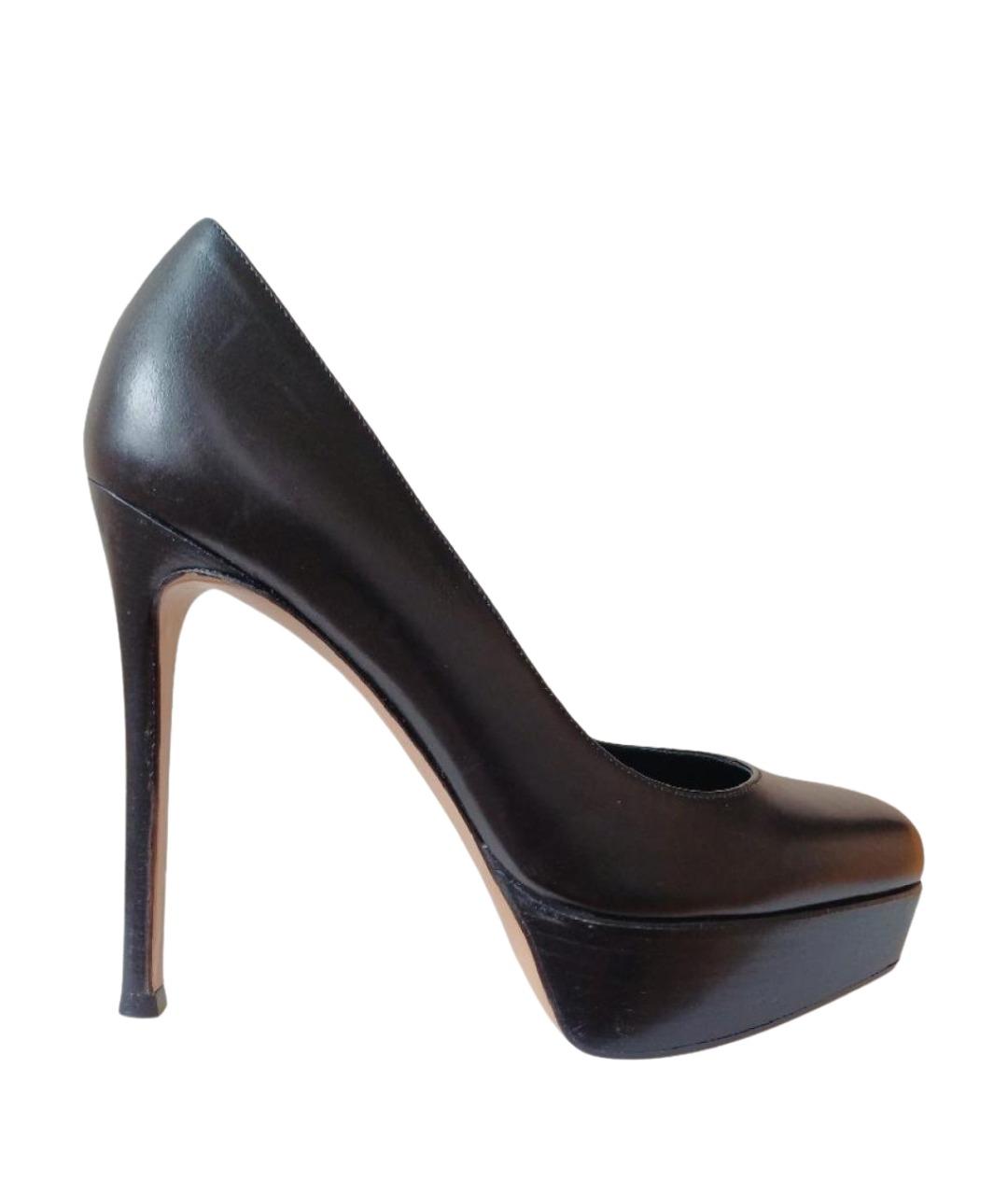 GIANVITO ROSSI Черные кожаные туфли, фото 1