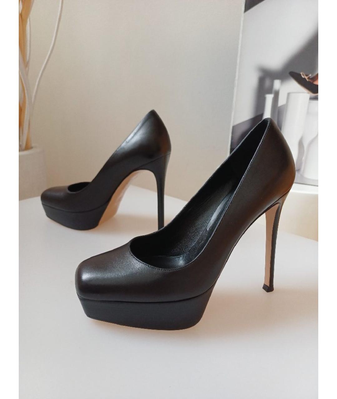 GIANVITO ROSSI Черные кожаные туфли, фото 6