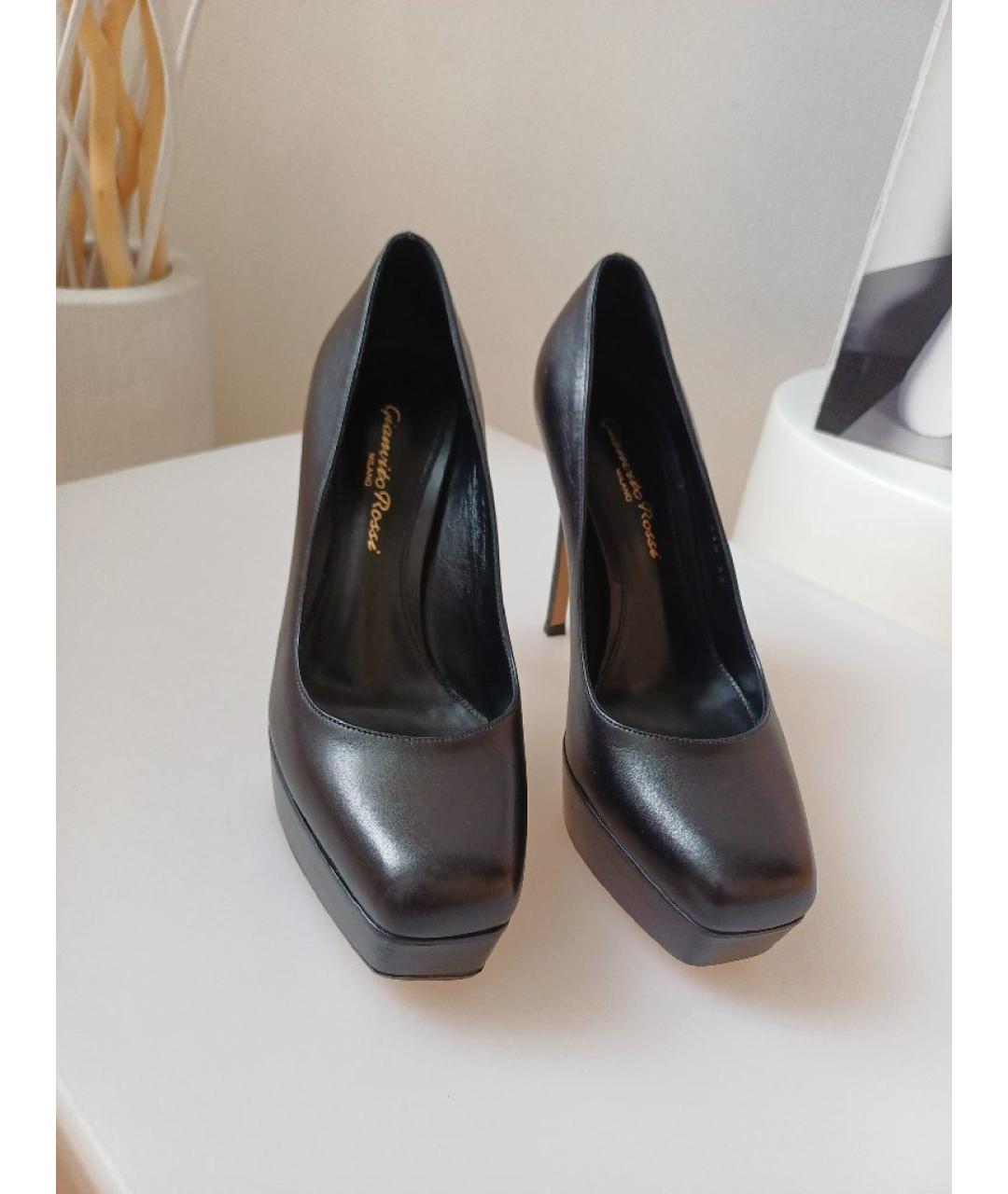 GIANVITO ROSSI Черные кожаные туфли, фото 7