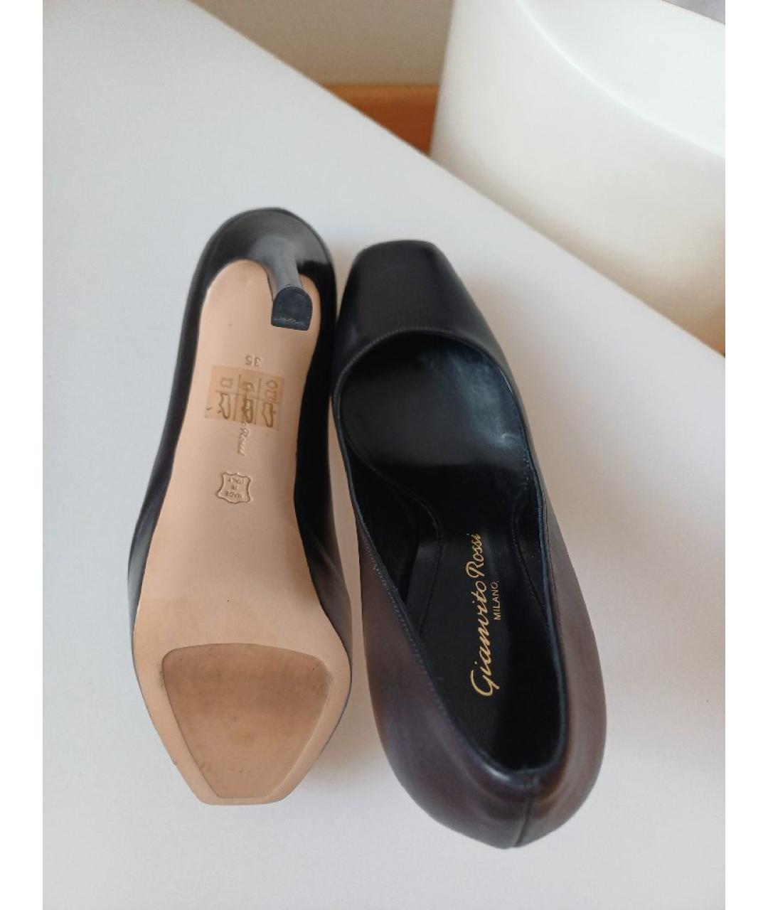 GIANVITO ROSSI Черные кожаные туфли, фото 9