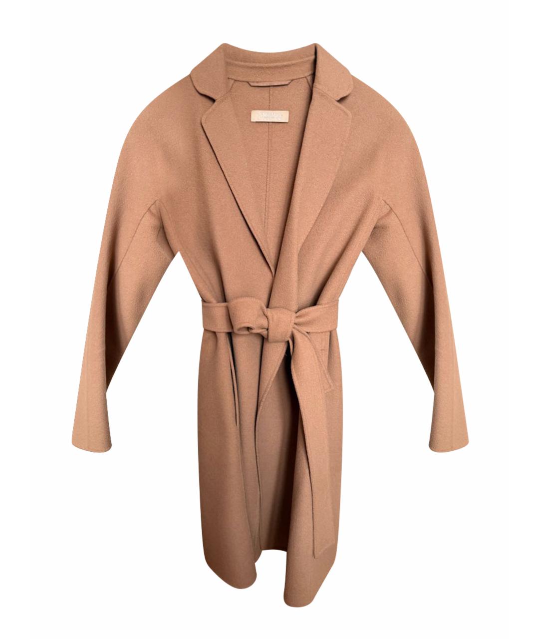 'S MAX MARA Бежевое шерстяное пальто, фото 1