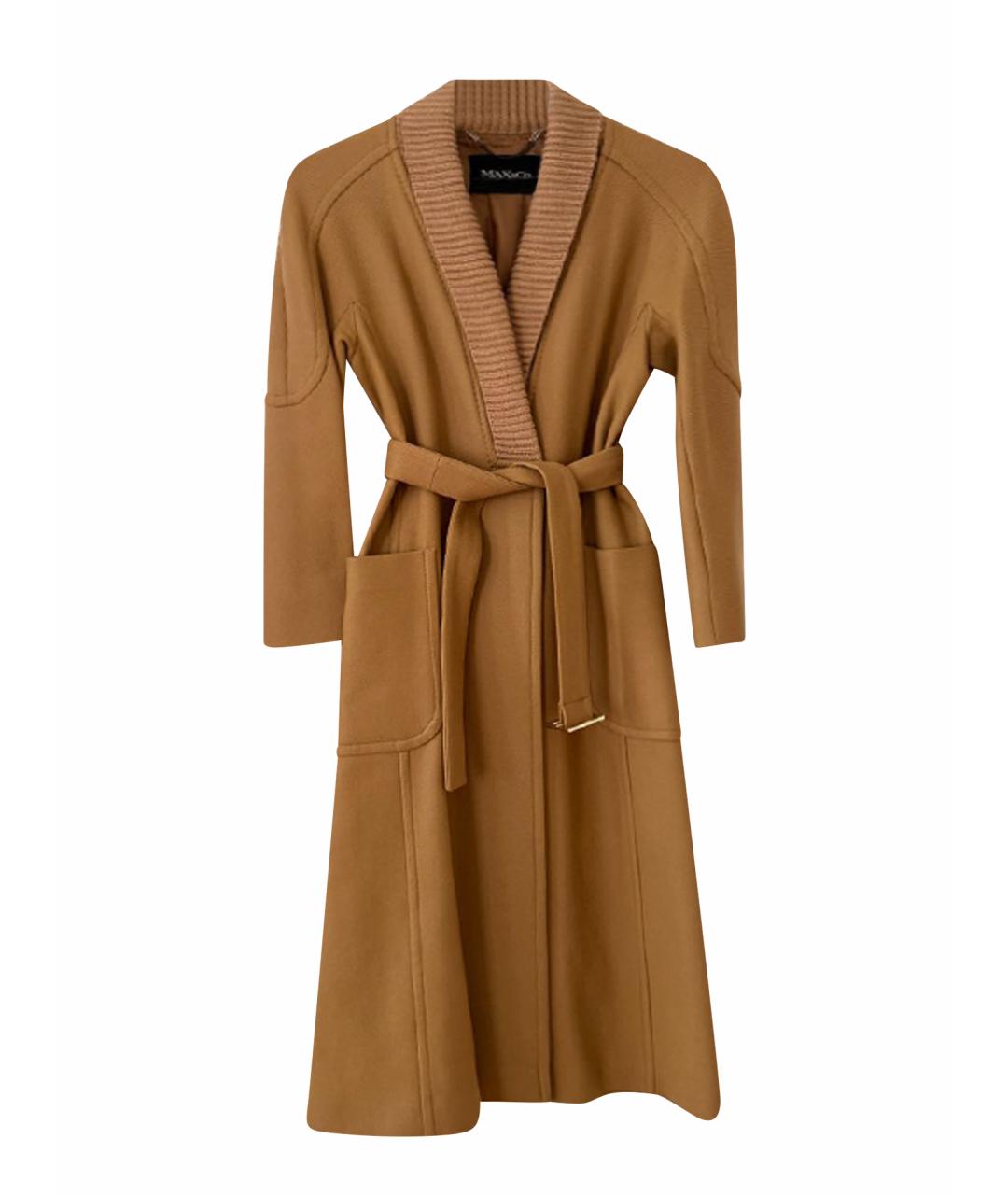 MAX MARA THE CUBE Бежевое шерстяное пальто, фото 1