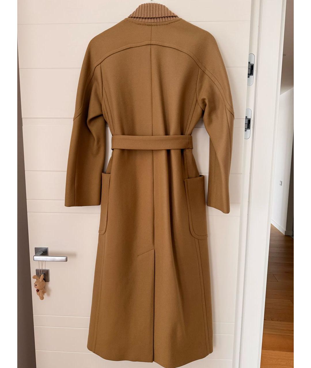 MAX MARA THE CUBE Бежевое шерстяное пальто, фото 2