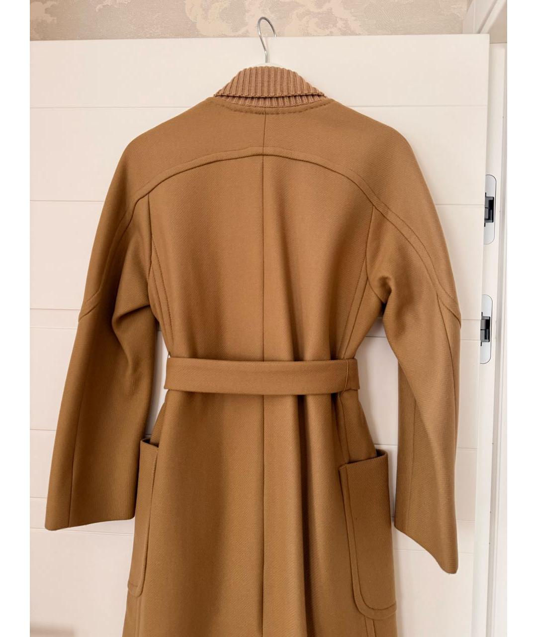 MAX MARA THE CUBE Бежевое шерстяное пальто, фото 3