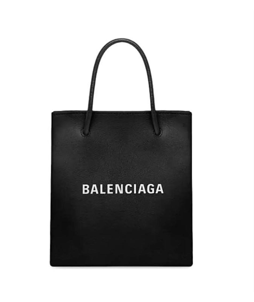BALENCIAGA Черная кожаная сумка с короткими ручками, фото 5
