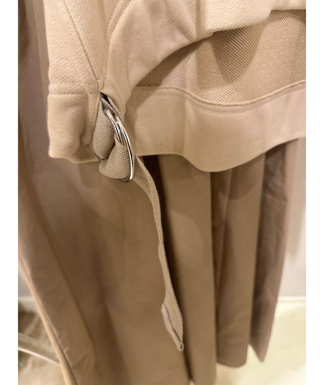 WEEKEND MAX MARA Бежевое хлопковое повседневное платье, фото 5