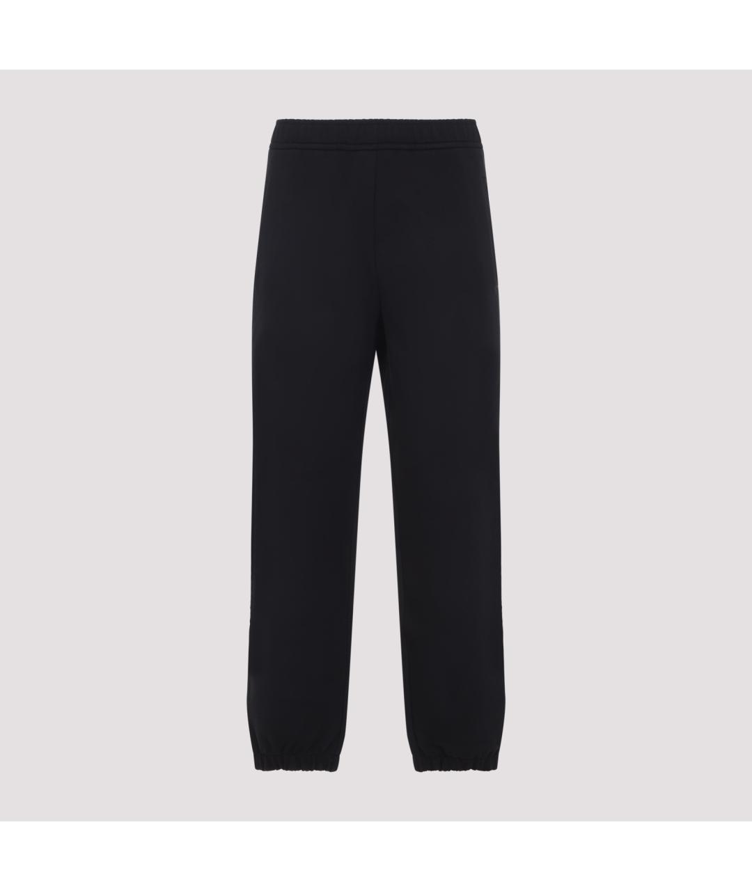 LANVIN Черные хлопковые повседневные брюки, фото 2