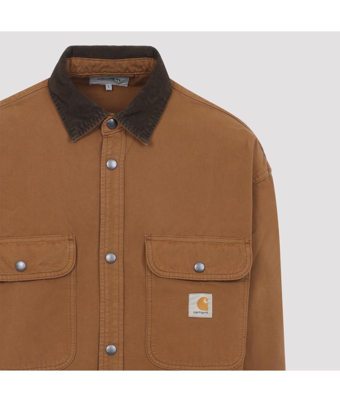 CARHARTT WIP Коричневая хлопковая куртка, фото 4
