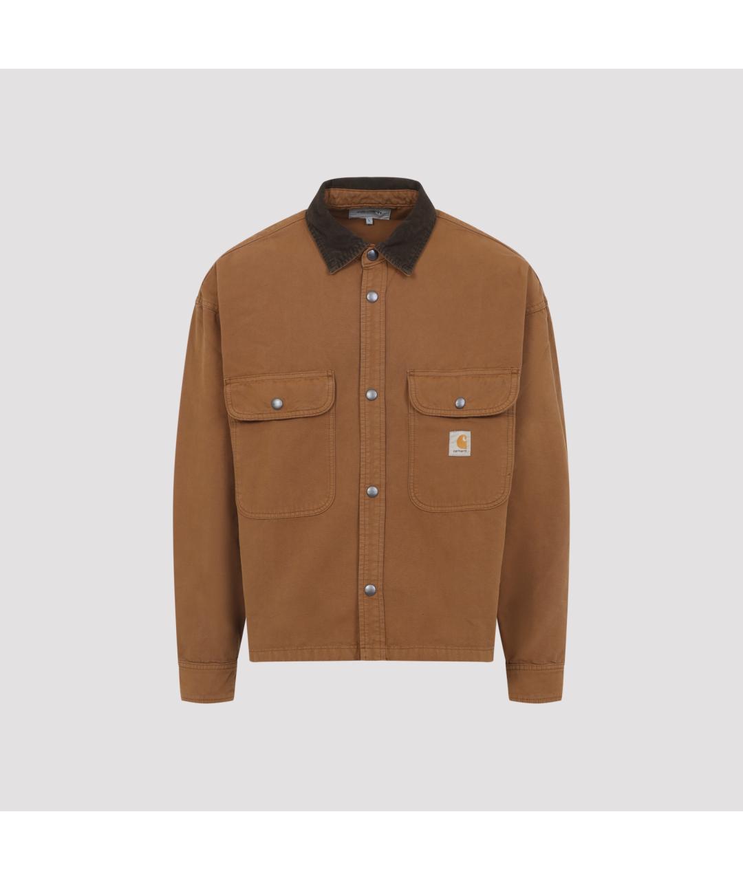 CARHARTT WIP Коричневая хлопковая куртка, фото 2