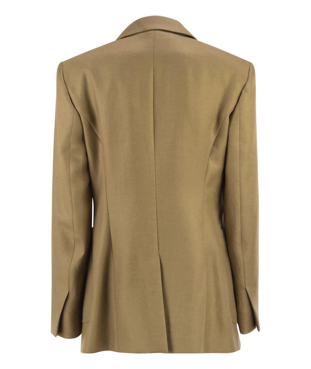MAX MARA Бежевый льняной жакет/пиджак, фото 2