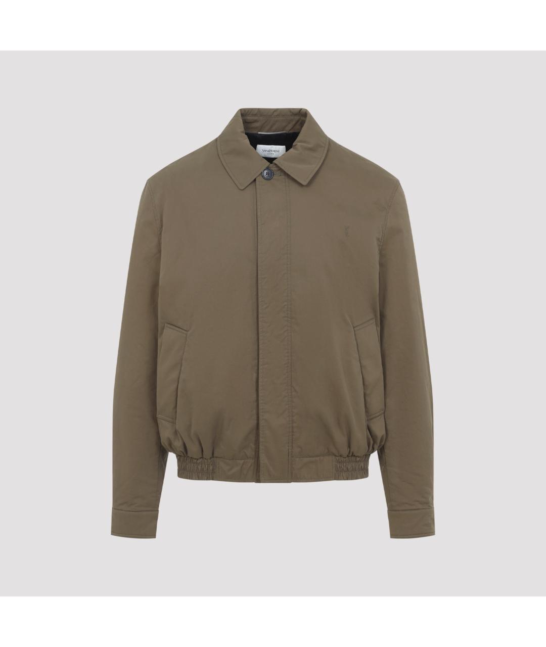 SAINT LAURENT Бежевая хлопковая куртка, фото 2