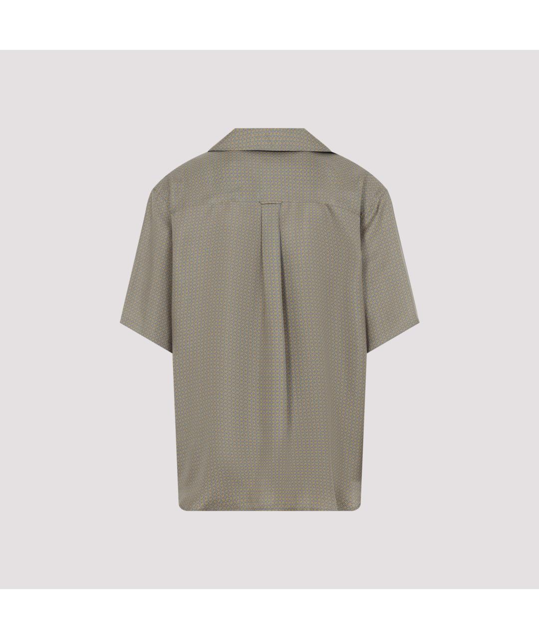 SAINT LAURENT Зеленая шелковая кэжуал рубашка, фото 3