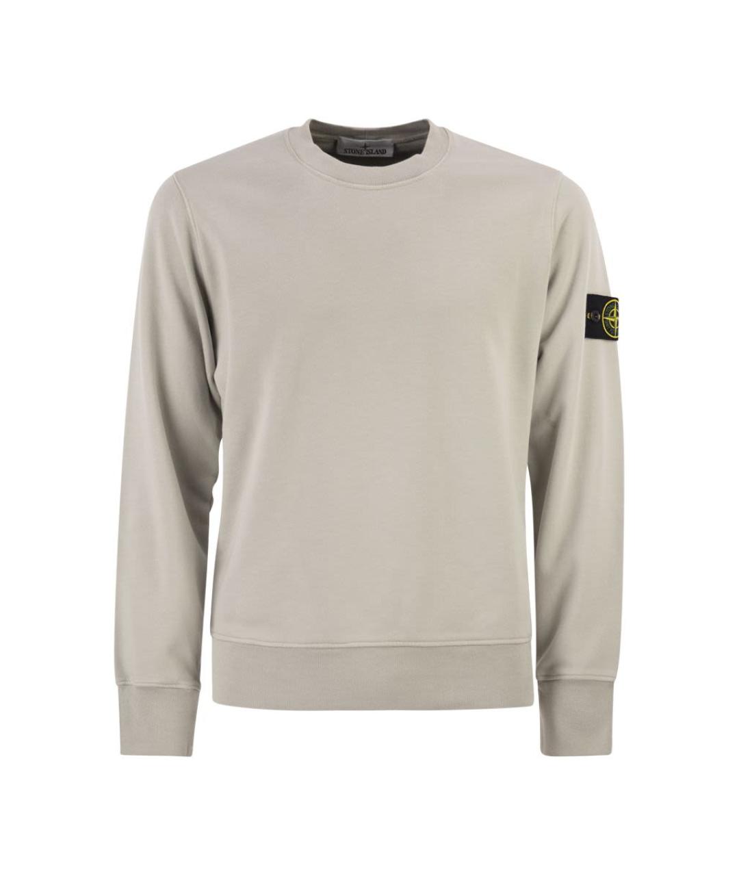 STONE ISLAND Серый хлопковый джемпер / свитер, фото 1