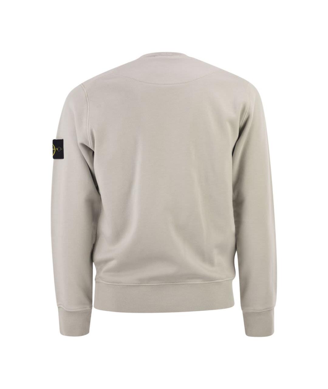STONE ISLAND Серый хлопковый джемпер / свитер, фото 2