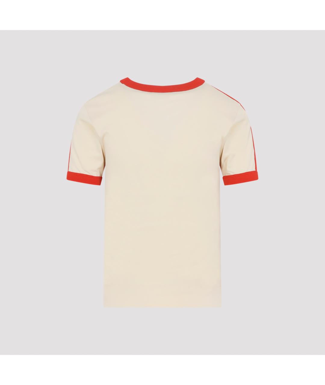 DRIES VAN NOTEN Бежевая хлопковая футболка, фото 3