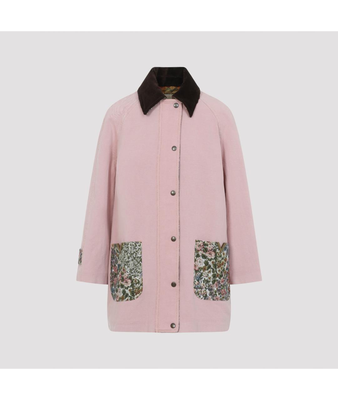 VALENTINO Розовая хлопковая куртка, фото 2
