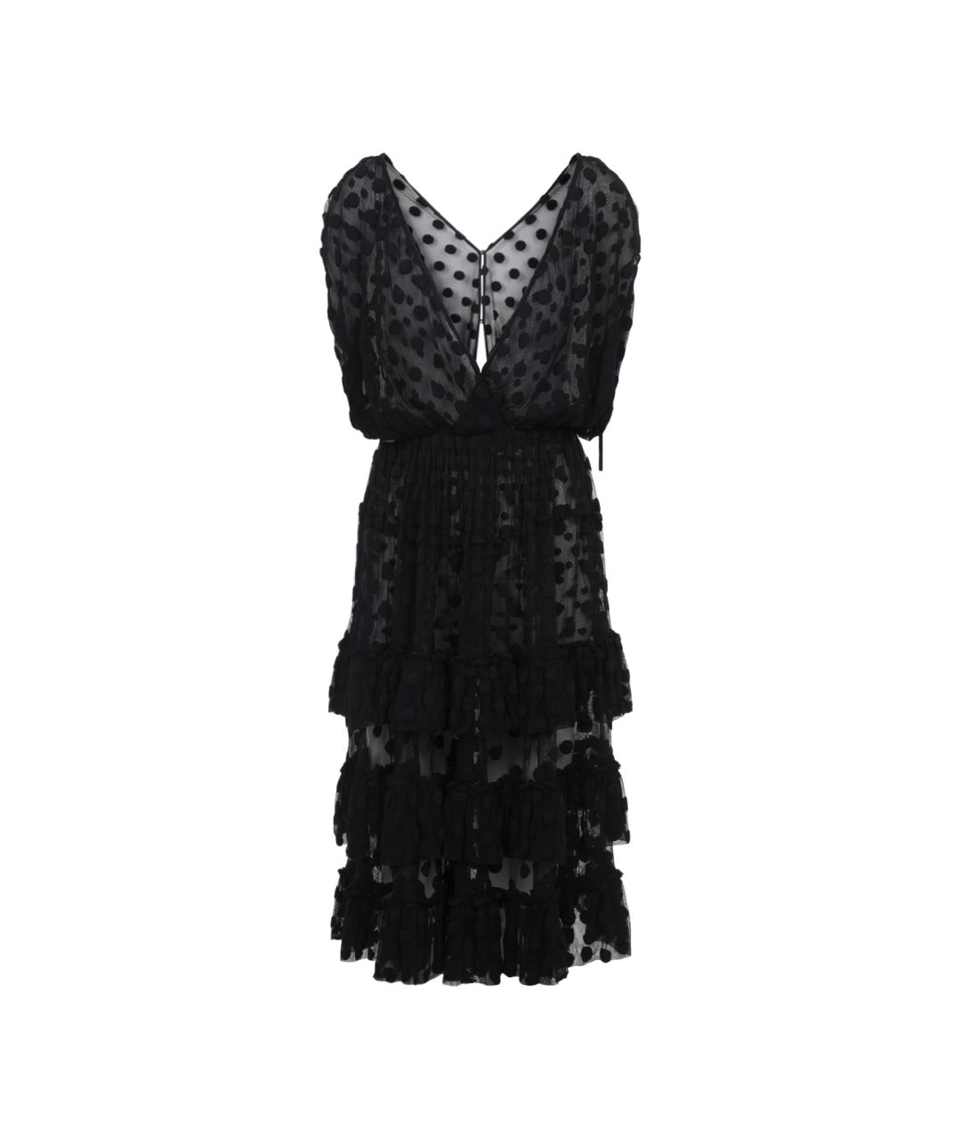 DRIES VAN NOTEN Черное хлопковое коктейльное платье, фото 1