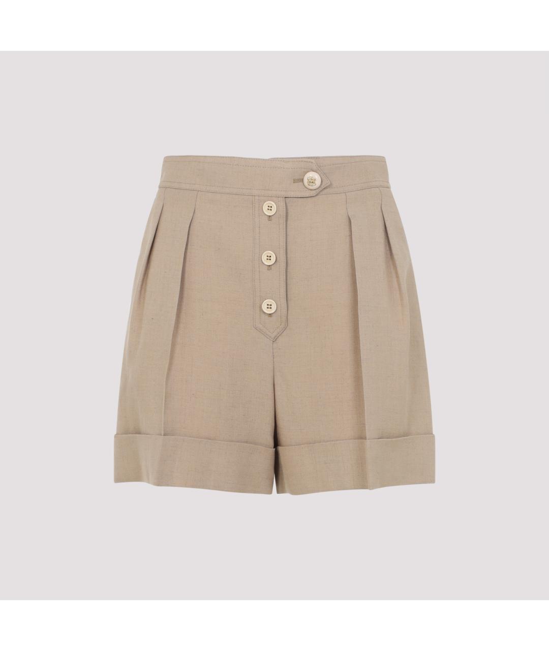 VALENTINO Бежевые льняные шорты, фото 2