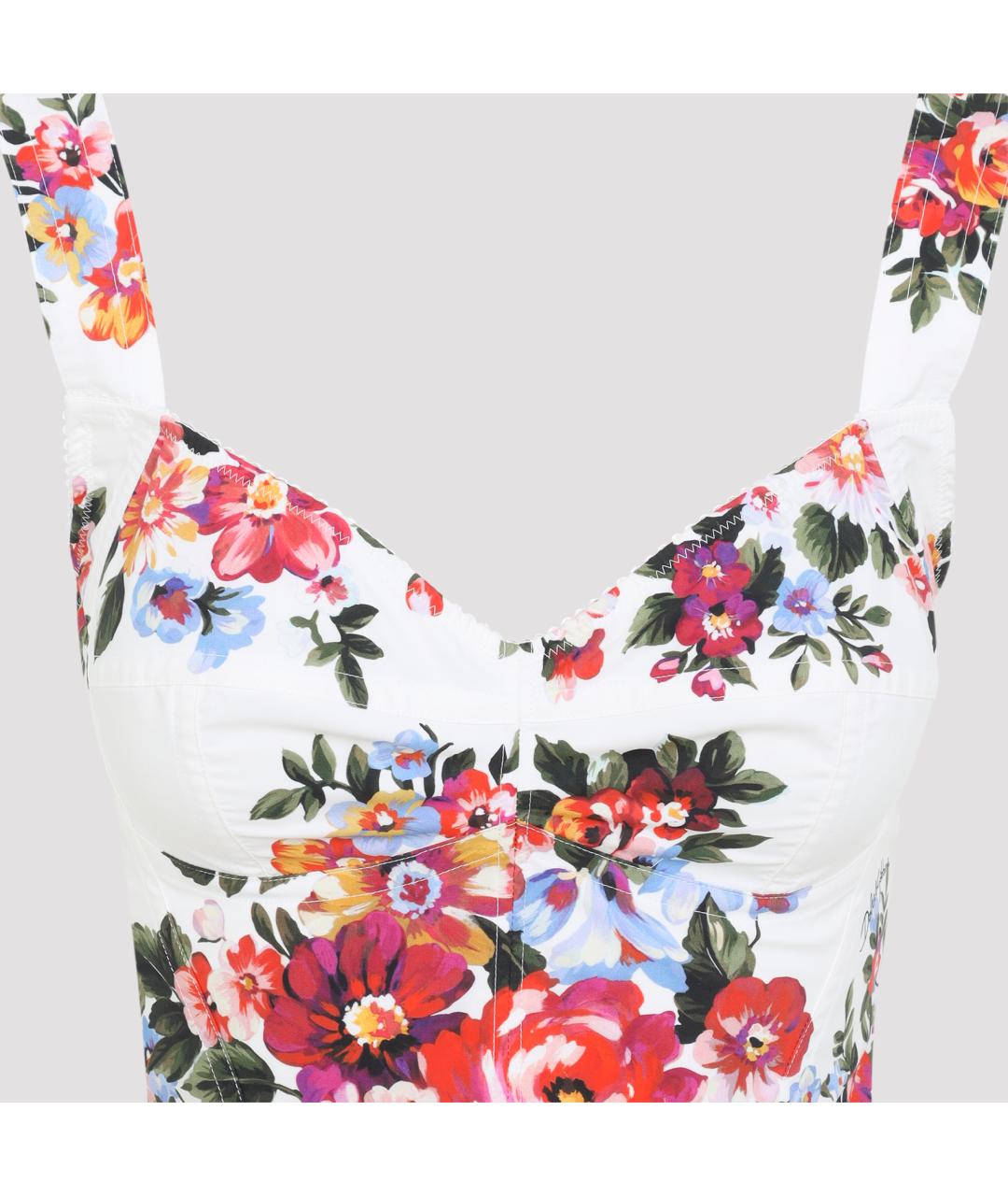 DOLCE&GABBANA Белая хлопковая майка, фото 4