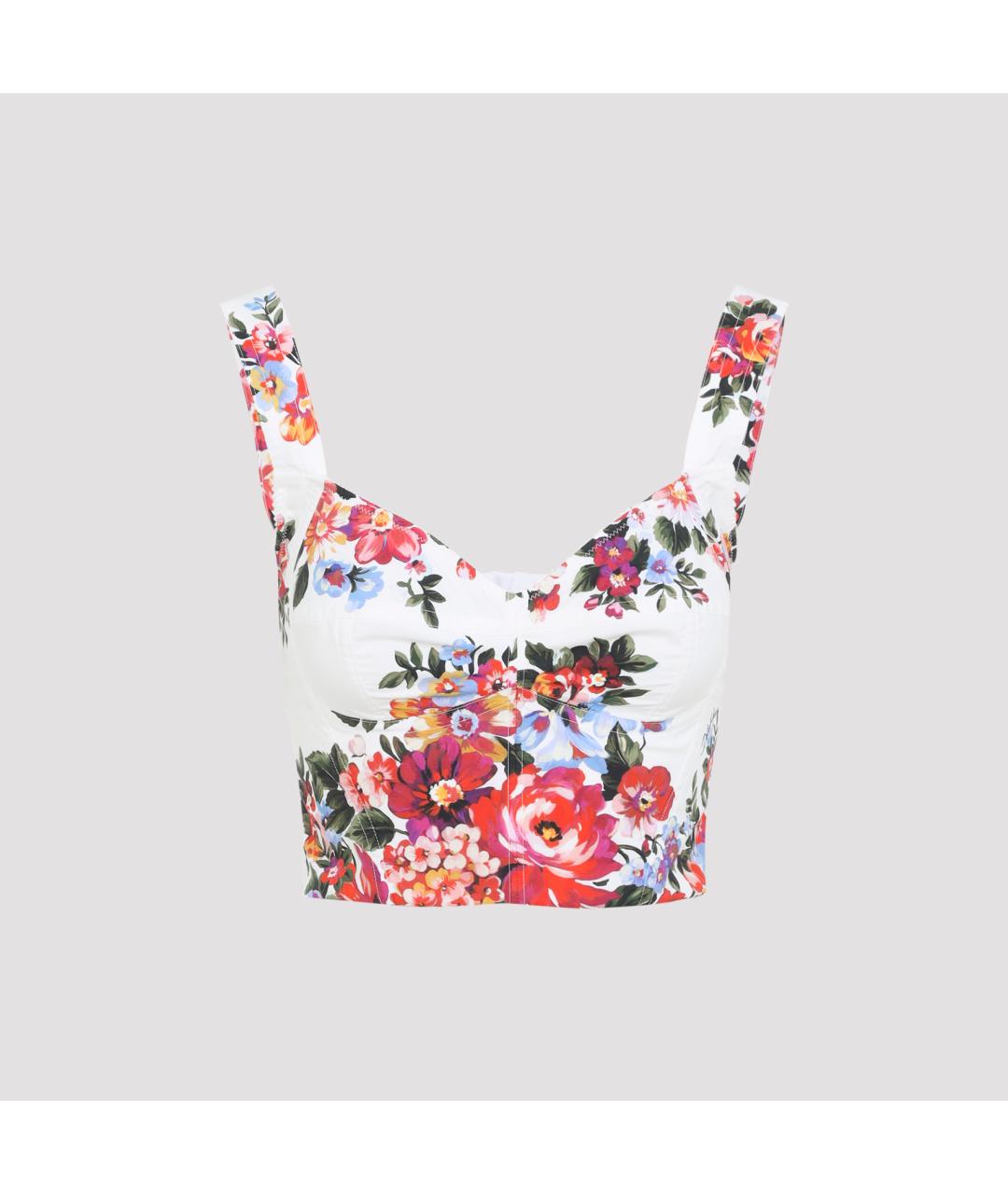 DOLCE&GABBANA Белая хлопковая майка, фото 2