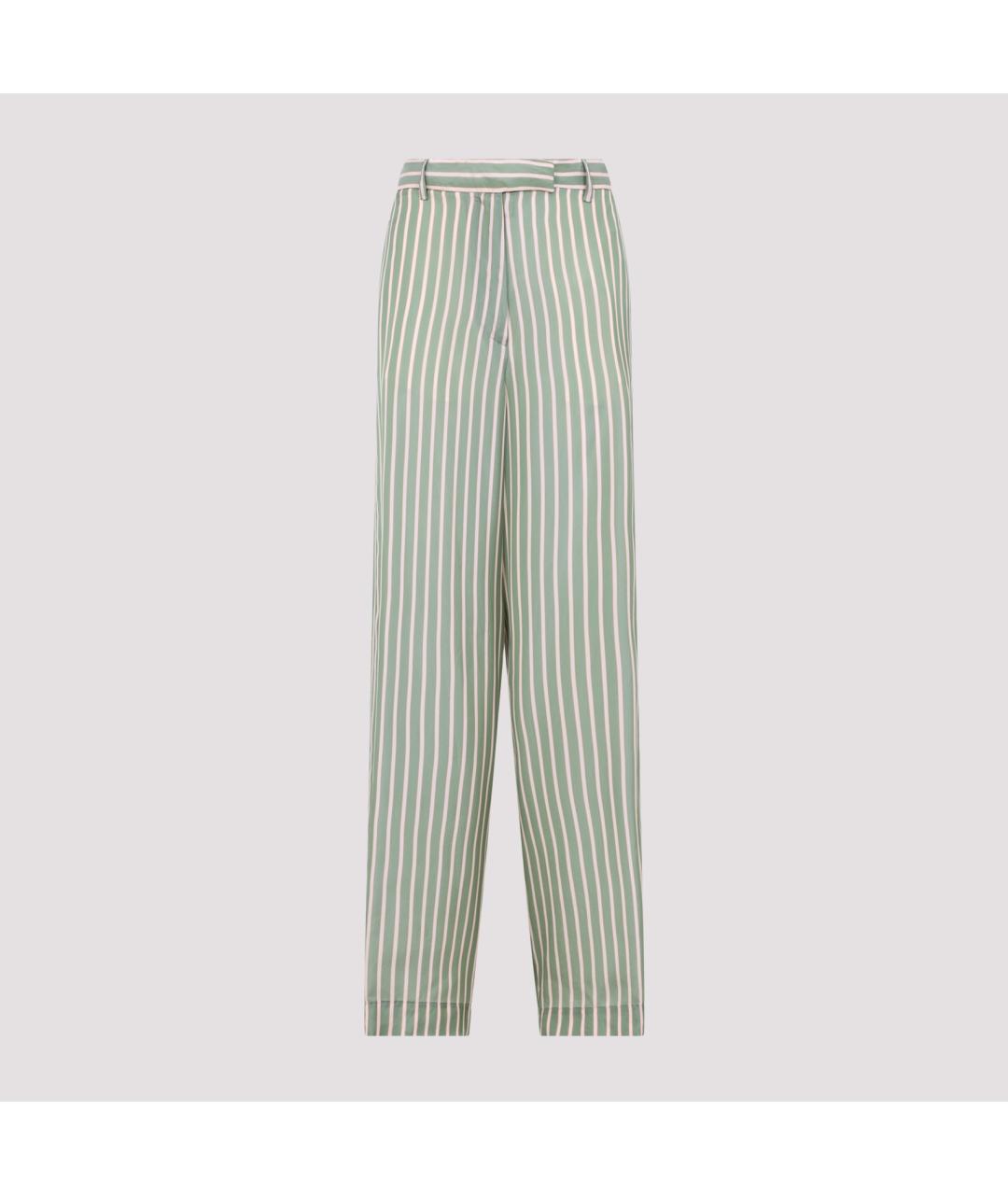 DRIES VAN NOTEN Зеленые прямые брюки, фото 4