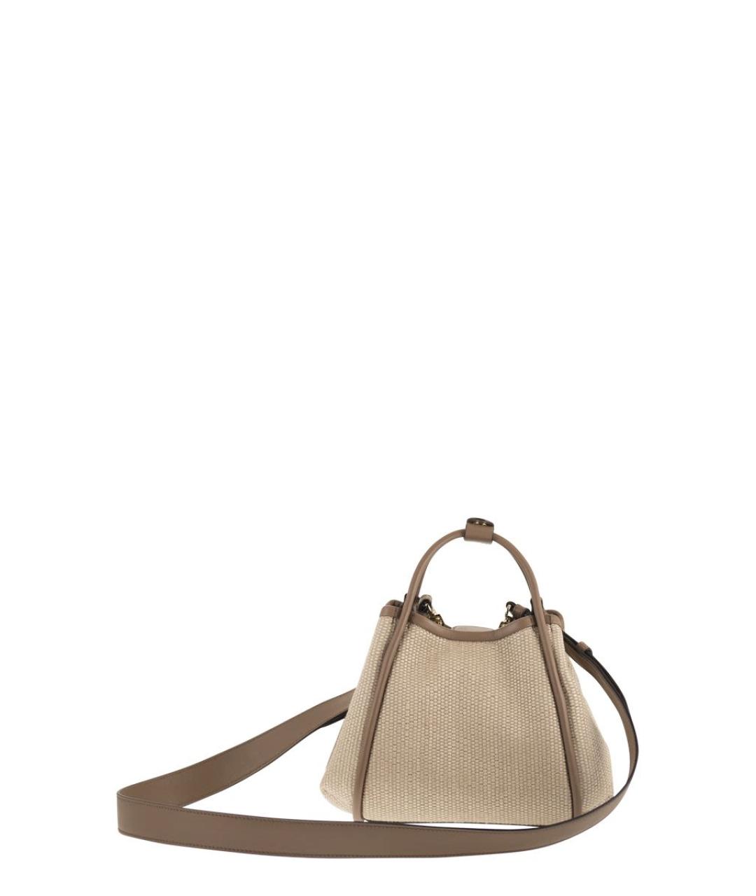 MAX MARA Бежевая пелетеная сумка тоут, фото 2