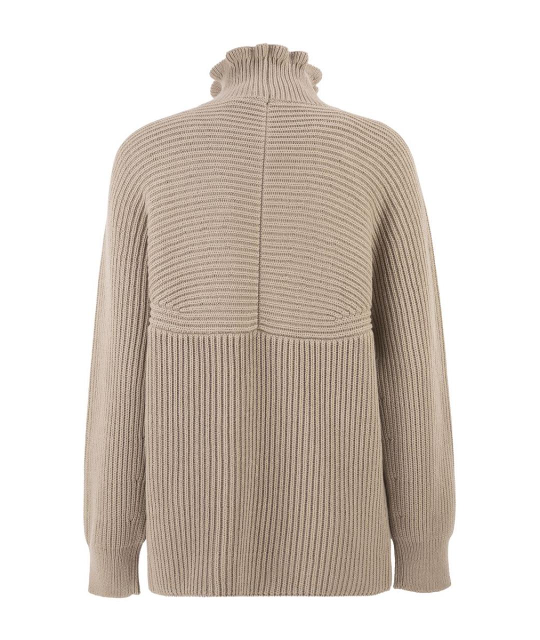 MAX MARA Бежевый хлопковый джемпер / свитер, фото 2