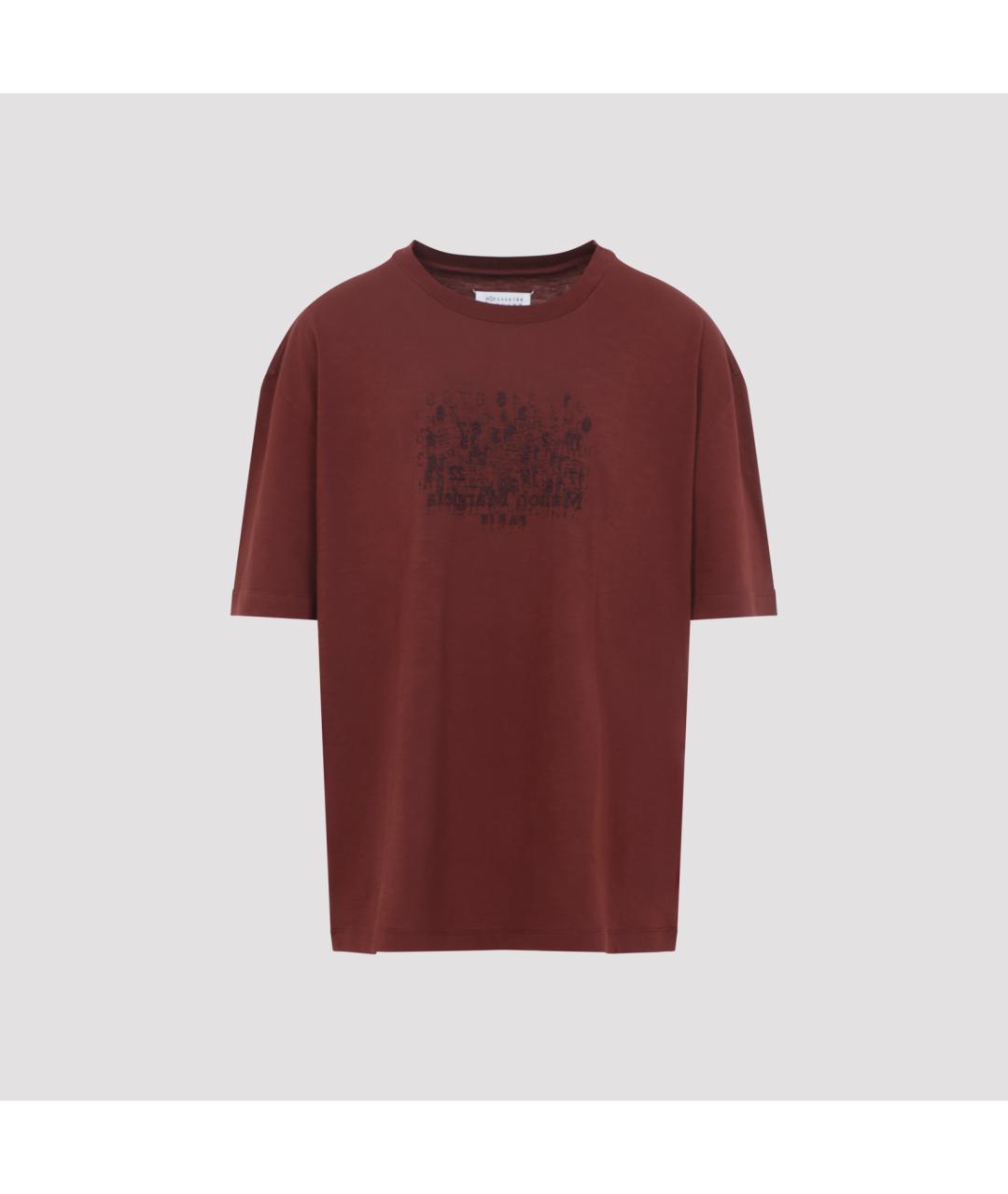 MAISON MARGIELA Красная хлопковая футболка, фото 2