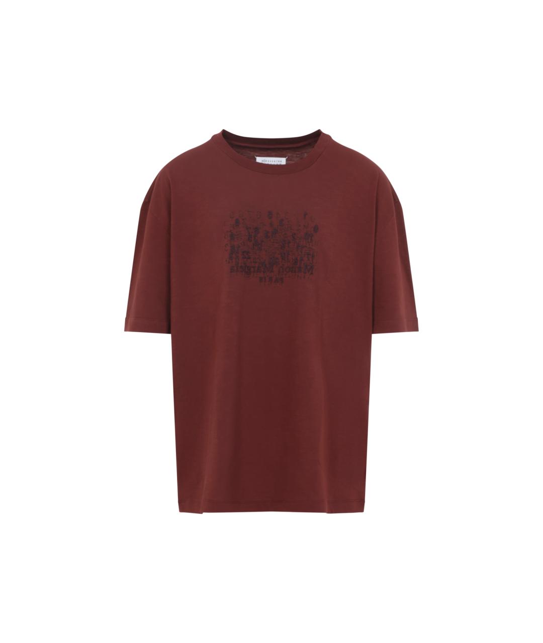 MAISON MARGIELA Красная хлопковая футболка, фото 1