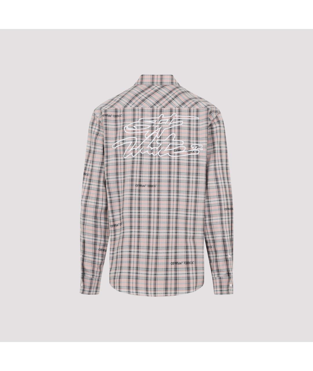 OFF-WHITE Розовая хлопковая кэжуал рубашка, фото 3