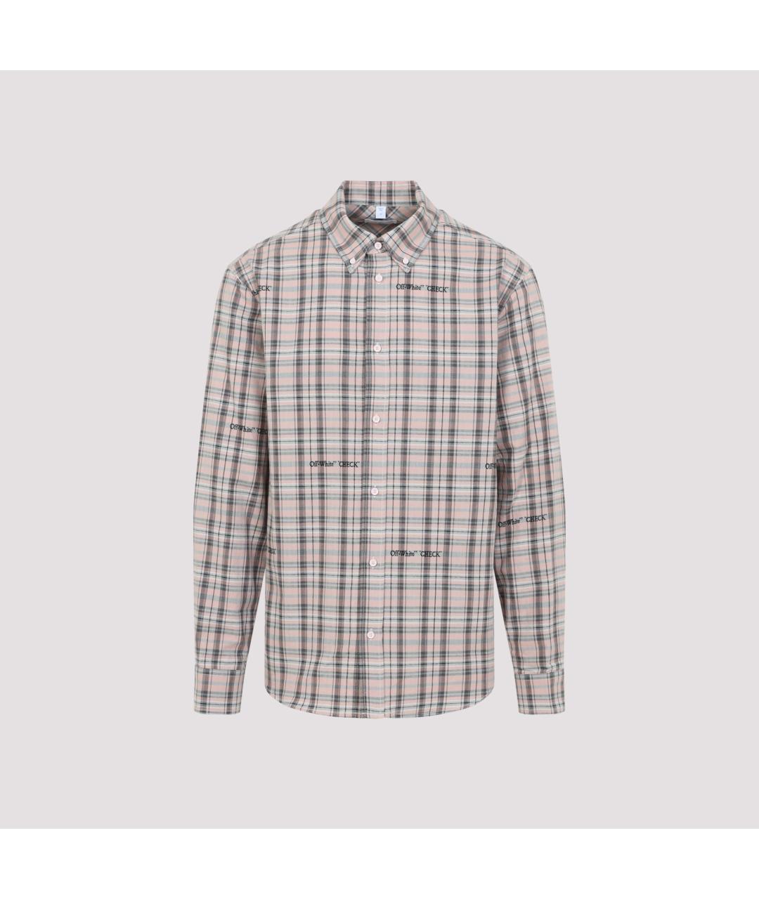 OFF-WHITE Розовая хлопковая кэжуал рубашка, фото 2