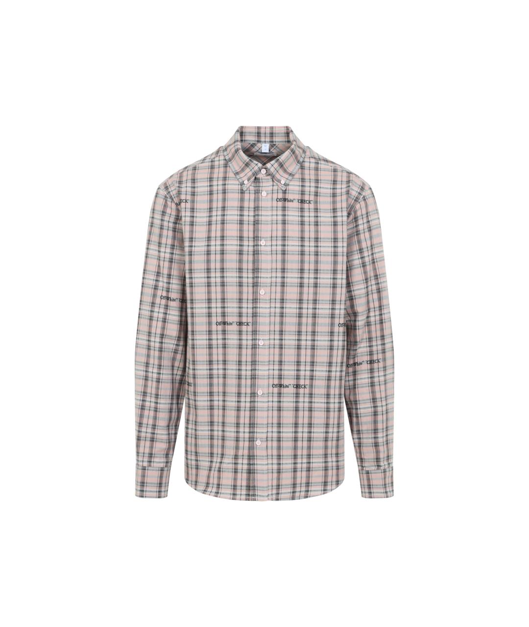 OFF-WHITE Розовая хлопковая кэжуал рубашка, фото 1