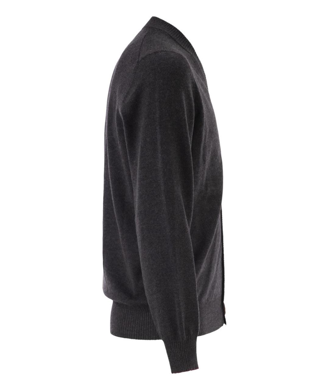 BRUNELLO CUCINELLI Антрацитовый кашемировый кардиган, фото 3